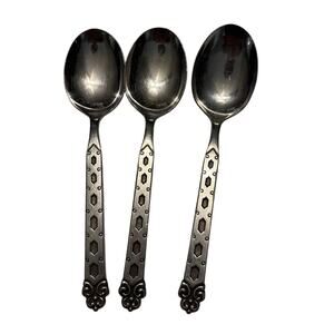 Northland Oneida Stainless Japan Teaspoons Set 3 Vintage MCM Flatware